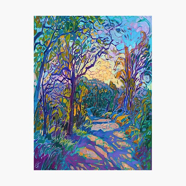 Item preview, Sunlit Forest Path – Colorful Mosaic Woodland Trail designed and sold by hansonartist.