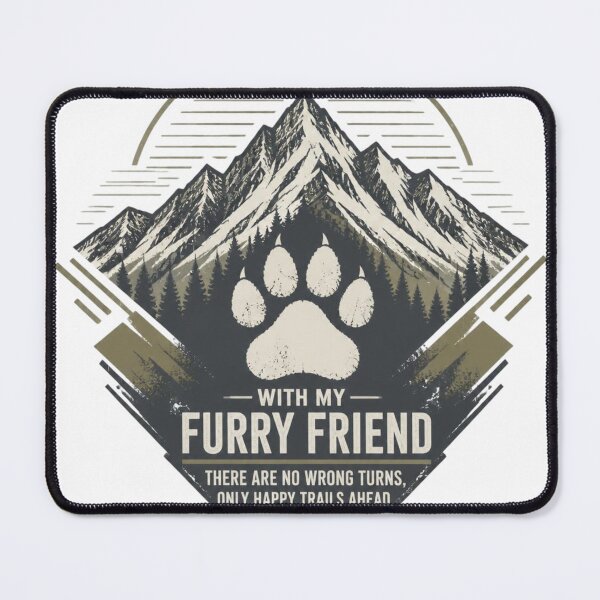 Item preview, Hiking With Dog Mountain Trail Paw Prints Outdoor Adventure designed and sold by LavIsInTheAir.