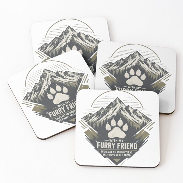 Item preview, Hiking With Dog Mountain Trail Paw Prints Outdoor Adventure designed and sold by LavIsInTheAir.