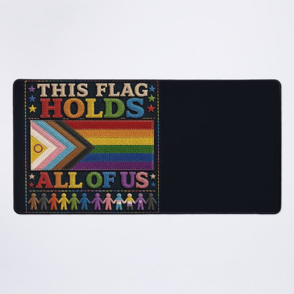 Item preview, ✨✂️ STITCHED TOGETHER COLLECTION ✂️✨- ❤️ - PRIDE UNITY - This Flag Holds All Of Us v1 designed and sold by WheelieGdArt.
