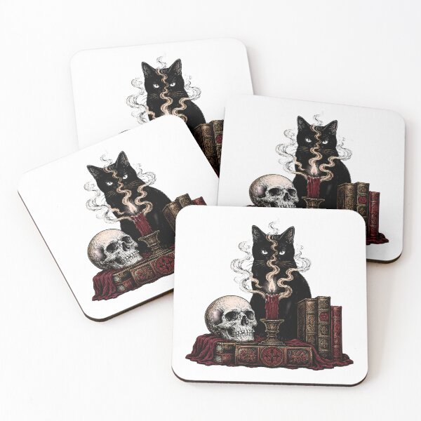Item preview, Witchy Black Cat Pentagram Occult Gothic Still Life designed and sold by chattsuede.