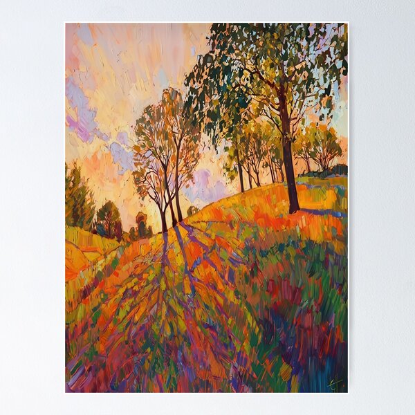 Item preview, Golden Hillside – Trees at Sunset designed and sold by hansonartist.