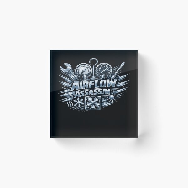 Item preview, Airflow Assassin - Premium HVAC Technician Emblem for Elite Airflow Control designed and sold by FrozenHeat97.