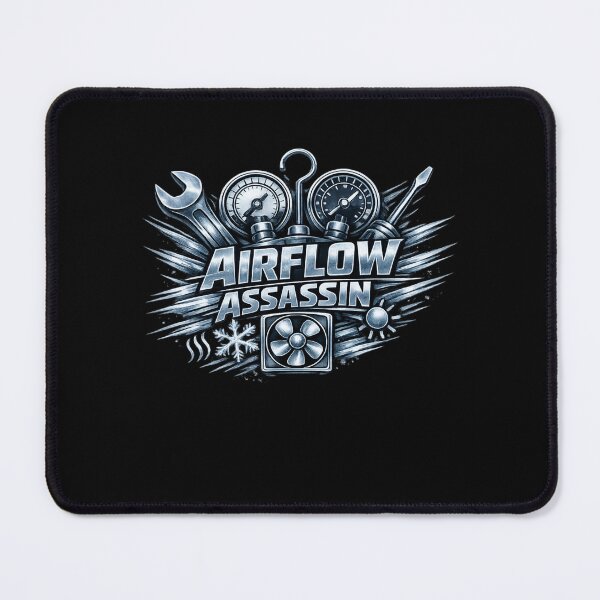 Item preview, Airflow Assassin - Premium HVAC Technician Emblem for Elite Airflow Control designed and sold by FrozenHeat97.
