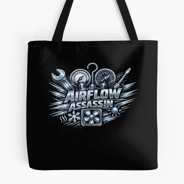 Item preview, Airflow Assassin - Premium HVAC Technician Emblem for Elite Airflow Control designed and sold by FrozenHeat97.