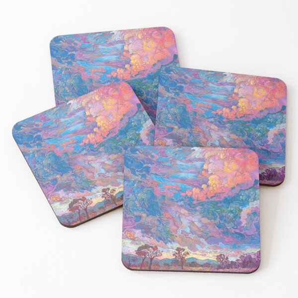 Item preview, Fire Sky – Vivid Sunset Clouds Over Meadow designed and sold by hansonartist.