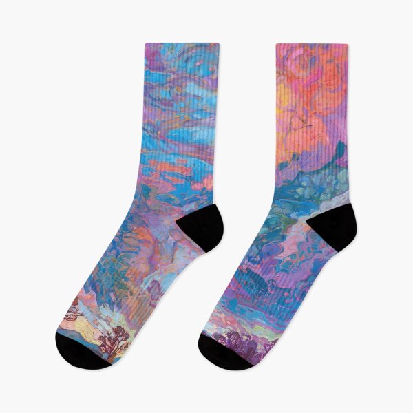 Item preview, Fire Sky – Vivid Sunset Clouds Over Meadow designed and sold by hansonartist.