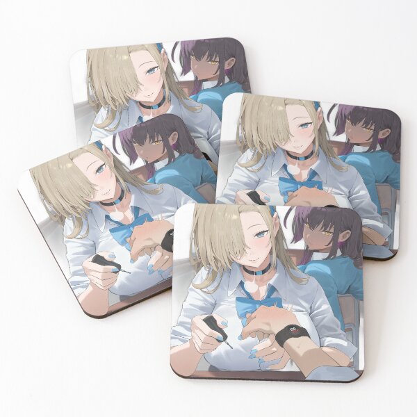 Item preview, Asuna Ichinose and Karin Kakudate Applying Nail Polish Blue Archive designed and sold by KomiArts.