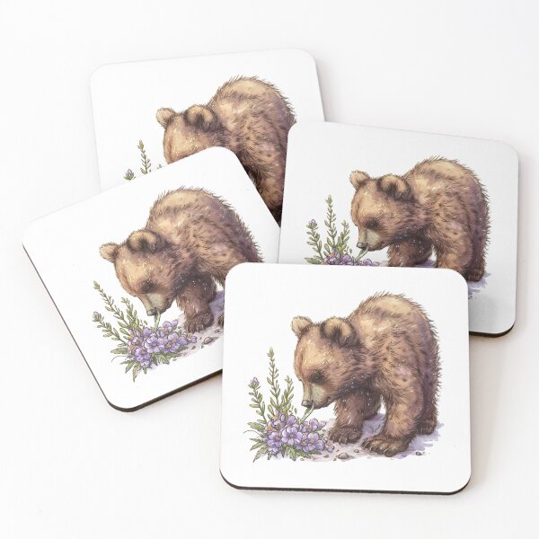 Item preview, Bear Cub | Cute Woodland Animal Watercolor Art designed and sold by Mandayartstudio.