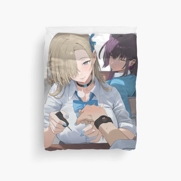 Item preview, Asuna Ichinose and Karin Kakudate Applying Nail Polish Blue Archive designed and sold by KomiArts.
