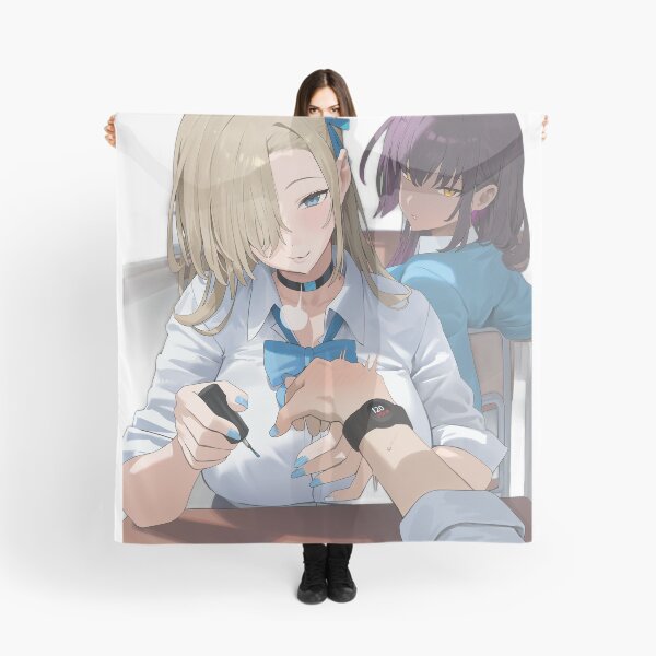 Item preview, Asuna Ichinose and Karin Kakudate Applying Nail Polish Blue Archive designed and sold by KomiArts.