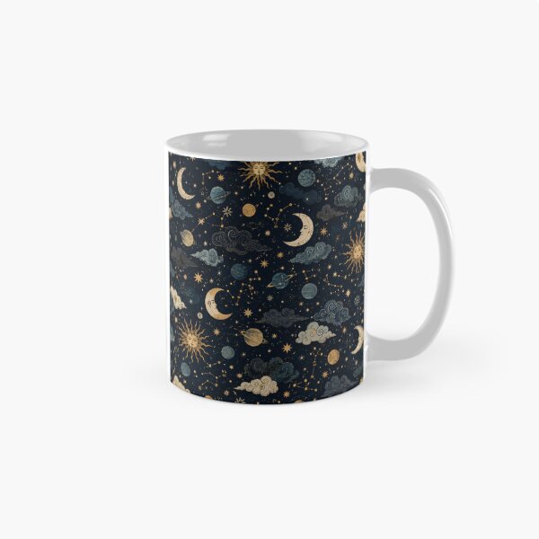 Item preview, Vintage Celestial Sun Moon and Stars Pattern designed and sold by QCena.