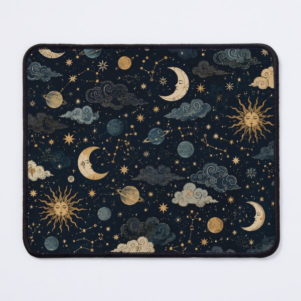 Item preview, Vintage Celestial Sun Moon and Stars Pattern designed and sold by QCena.