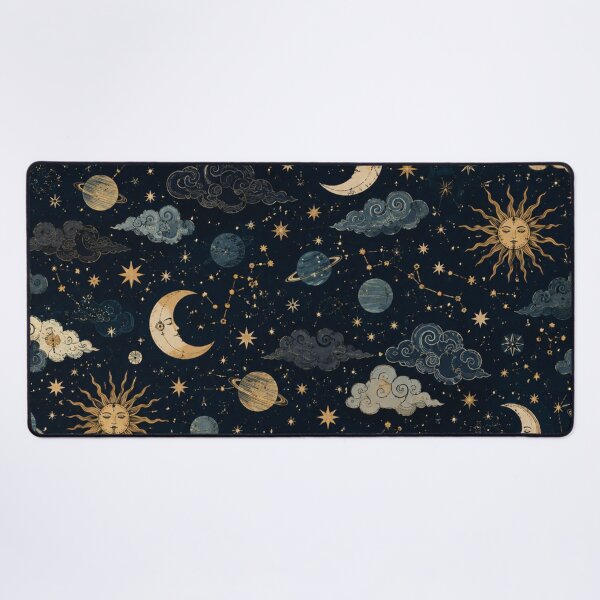 Item preview, Vintage Celestial Sun Moon and Stars Pattern designed and sold by QCena.