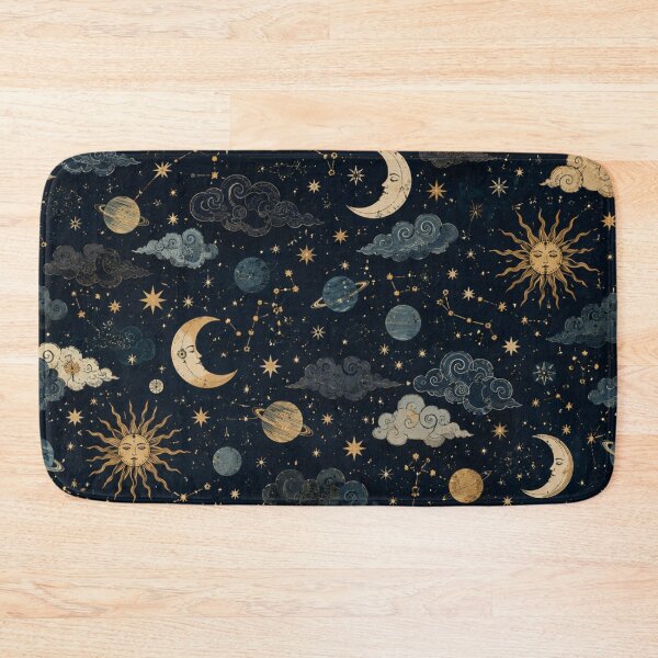 Item preview, Vintage Celestial Sun Moon and Stars Pattern designed and sold by QCena.