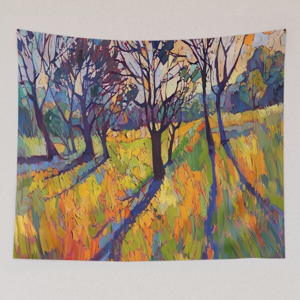 Item preview, Sunlit Grove – Trees and Golden Grass designed and sold by hansonartist.