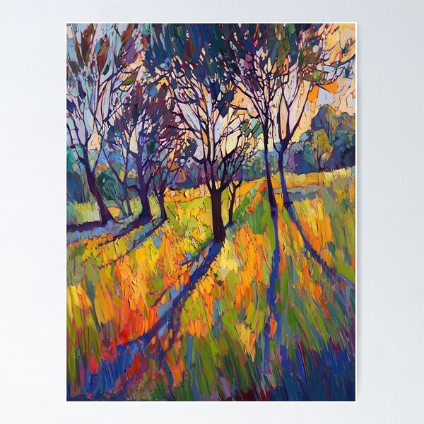 Item preview, Sunlit Grove – Trees and Golden Grass designed and sold by hansonartist.