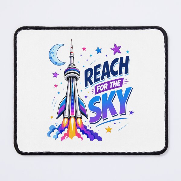 Item preview, CN Tower Rocket Ship – Reach for the Sky – Toronto Space Art – Galaxy Design designed and sold by bobscraze.