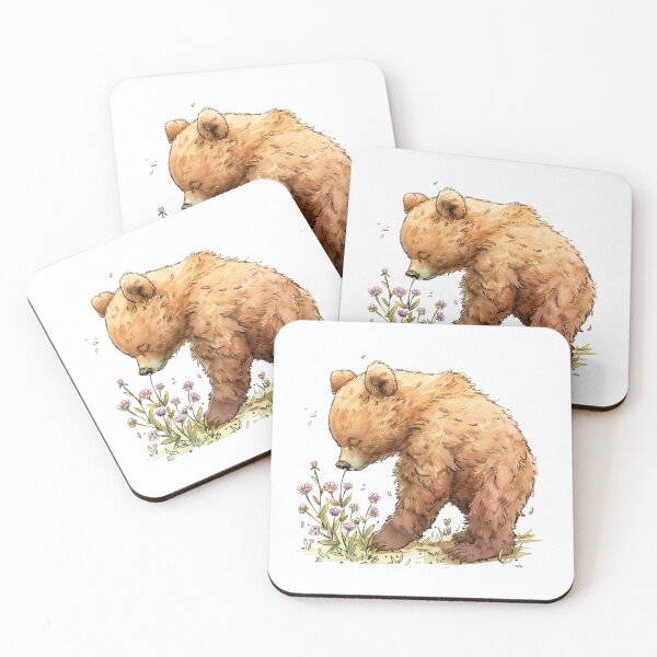 Item preview, Bear Cub | Cute Woodland Animal Watercolor Art designed and sold by Mandayartstudio.