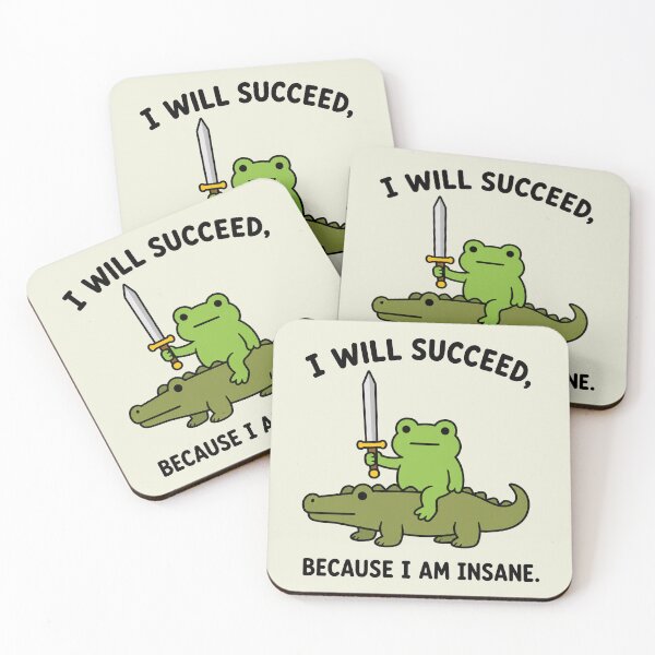 Item preview, I Will Succeed Because I Am Insane Frog Crocodile designed and sold by sentfromemily.