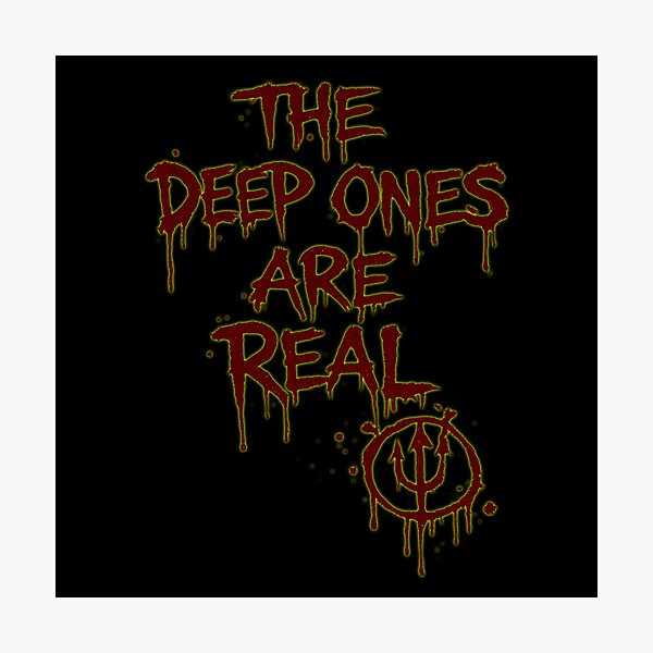 Item preview, The Deep Ones Are Real Blood Graffiti | Lovecraft Horror Cult Design designed and sold by Extravanganzza.