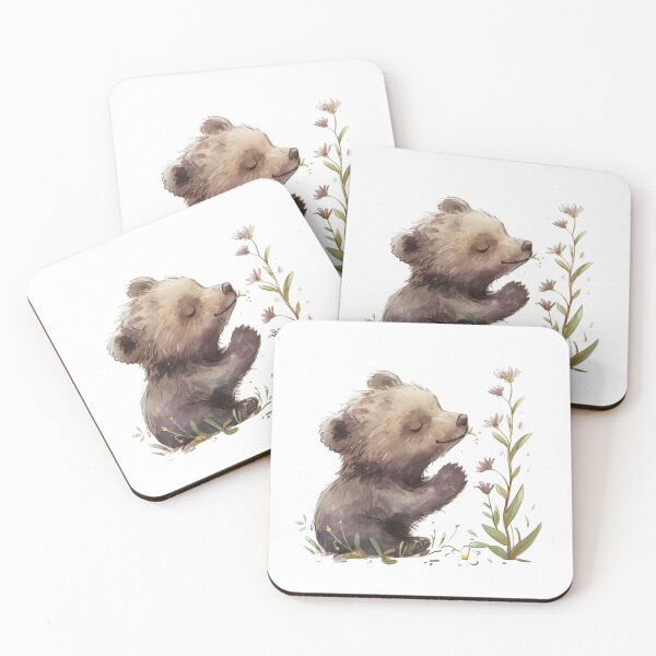 Item preview, Bear Cub | Cute Woodland Animal Watercolor Art designed and sold by Mandayartstudio.