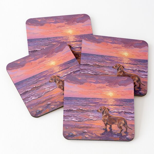 Item preview, Beach Day - Brown Dachshund designed and sold by AjaTrier.