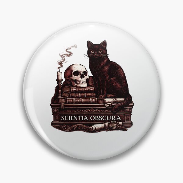 Item preview, Scientia Obscura Black Cat Gothic Academia designed and sold by chattsuede.
