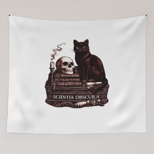 Item preview, Scientia Obscura Black Cat Gothic Academia designed and sold by chattsuede.