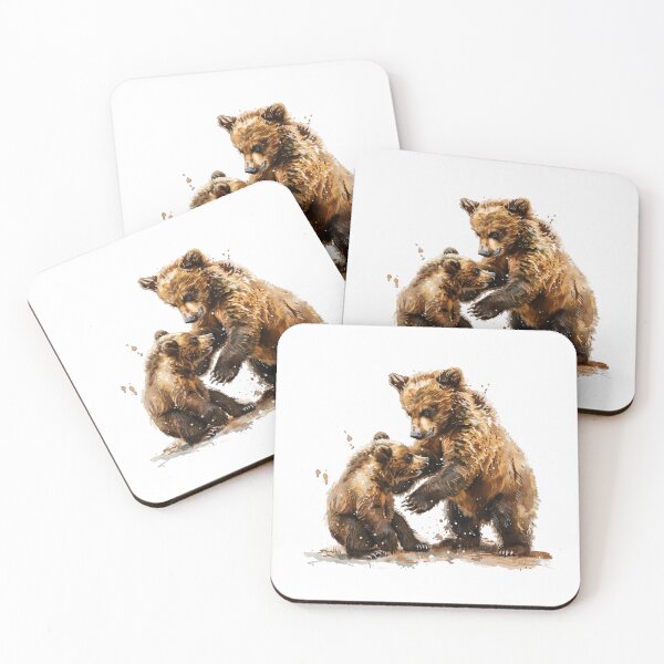 Item preview, Bear Cub | Cute Woodland Animal Watercolor Art designed and sold by Mandayartstudio.