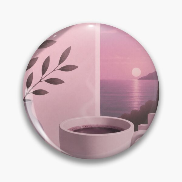 Item preview, Pink Sunset Coffee | Minimalist Mediterranean Coffee Art designed and sold by joycrysstudio.