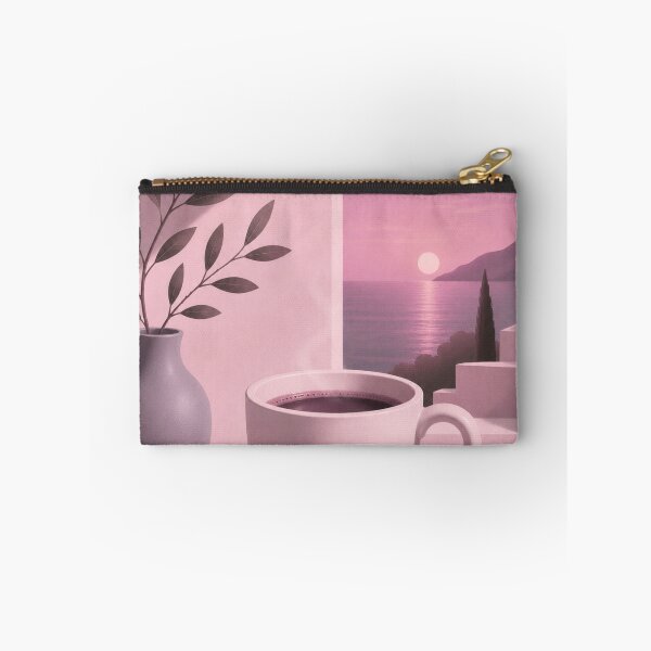 Item preview, Pink Sunset Coffee | Minimalist Mediterranean Coffee Art designed and sold by joycrysstudio.