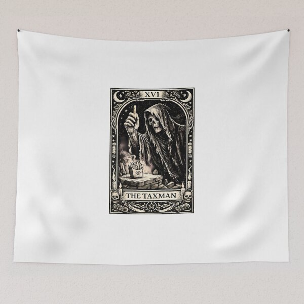 Item preview, XVI The Taxman French Fry Grim Reaper Tarot designed and sold by chattsuede.