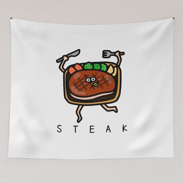 Item preview, Cute STEAK designed and sold by kanaehonkawa.