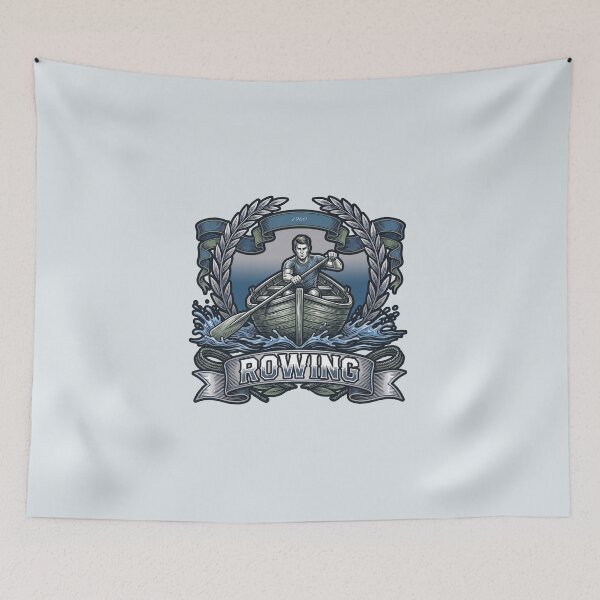 Item preview, Vintage Rowing Club Vintage Rower Crew Team Crest Graphic designed and sold by KiwiRider.