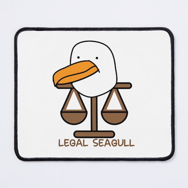 Item preview, Legal seagull funny pun lawyer designed and sold by fluffyfamcraft.