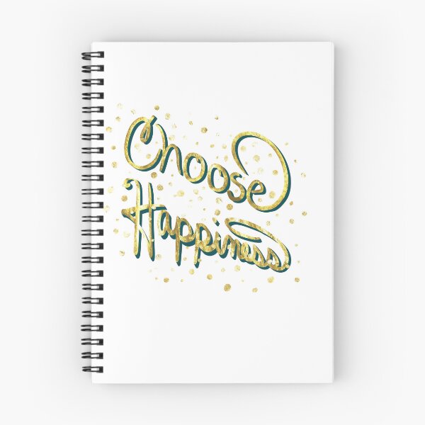Item preview, Choose Happiness in Gold and Coral- Typography, Uplifting Words, designed and sold by Purposely Designed.