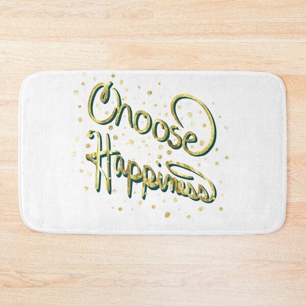 Item preview, Choose Happiness in Gold and Coral- Typography, Uplifting Words, designed and sold by Purposely Designed.