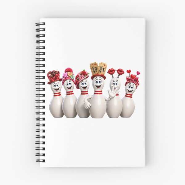 Item preview, Valentine's Day Cartoon Bowling Pins designed and sold by Scott Hayes.