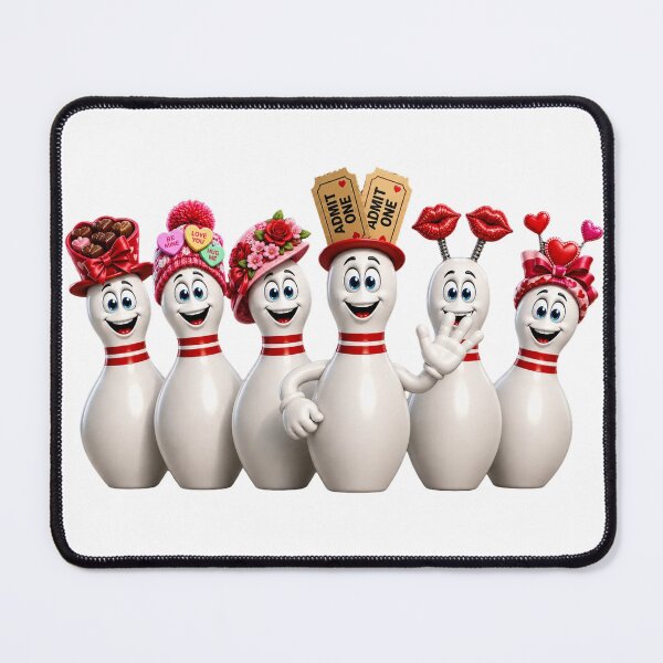 Item preview, Valentine's Day Cartoon Bowling Pins designed and sold by Scott Hayes.