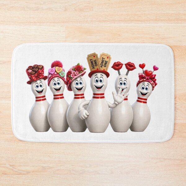Item preview, Valentine's Day Cartoon Bowling Pins designed and sold by Scott Hayes.