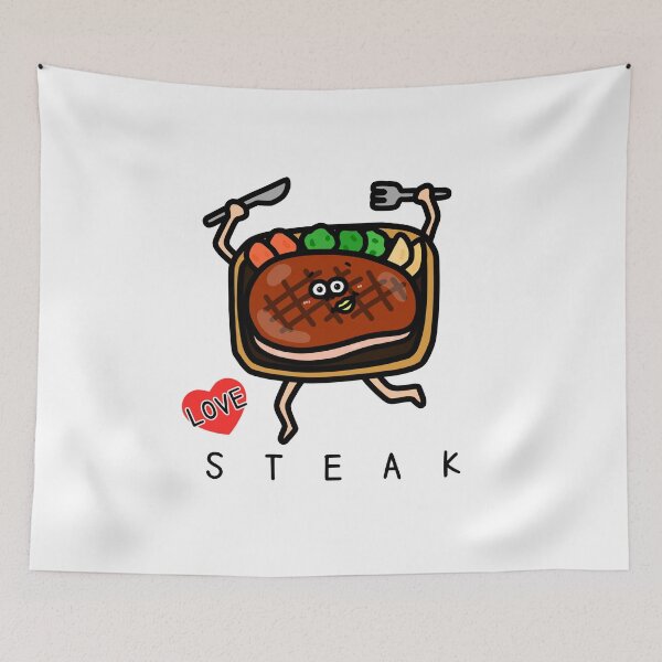 Item preview, Cute I LOVE STEAK designed and sold by kanaehonkawa.
