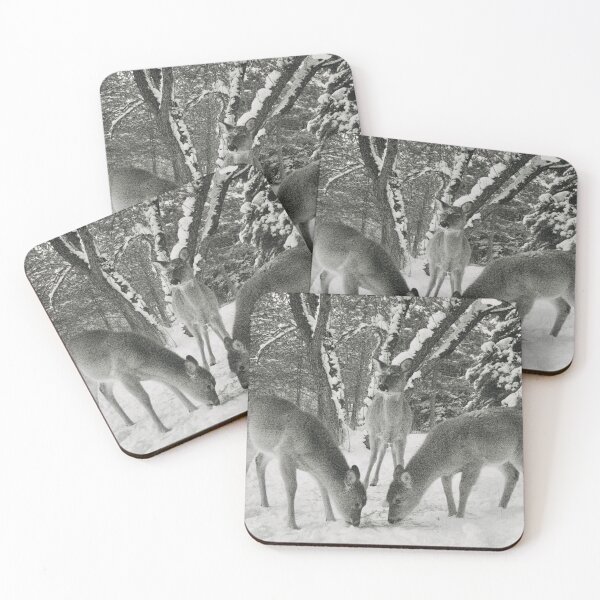 Item preview, Three Deer Eating designed and sold by WackAbstracts.