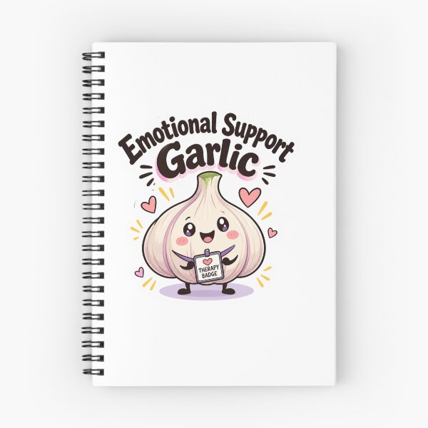 Item preview, Emotional Support Garlic Funny Cute Garlic Sticker | Kawaii Food Pun | Wholesome Mental Health Humor designed and sold by RJACreative.