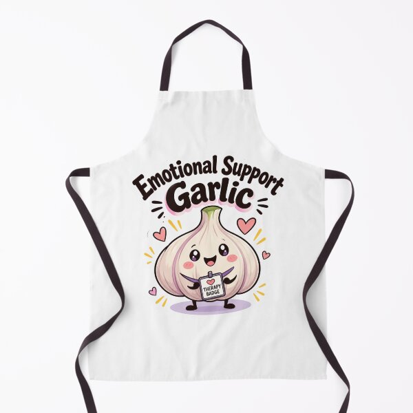 Item preview, Emotional Support Garlic Funny Cute Garlic Sticker | Kawaii Food Pun | Wholesome Mental Health Humor designed and sold by RJACreative.