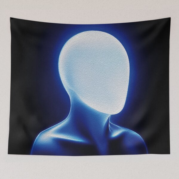Item preview, Faceless Glow – Cyber Identity Portrait designed and sold by RamyGallery.