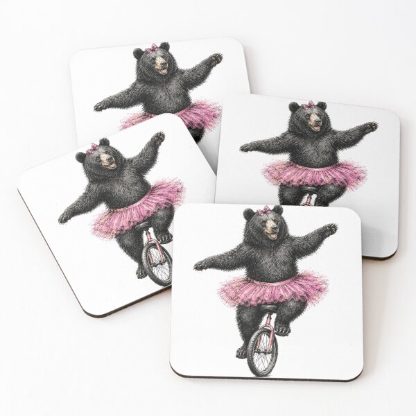Item preview, Tutu Bear on a Unicycle designed and sold by Fat Mustache Designs.