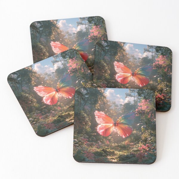 Item preview, Vivid JW Paradise Butterfly – Radiant Transformation Art in Lush Garden Light designed and sold by D Digital Art.