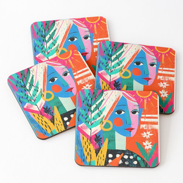 Item preview, Virgo Zodiac Art with Bold Geometric Design and Vibrant Celestial Astrology Wall Decor designed and sold by OlfactoART Studio.