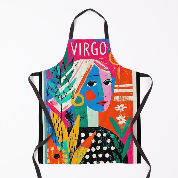 Item preview, Virgo Zodiac Art with Bold Geometric Design and Vibrant Celestial Astrology Wall Decor designed and sold by OlfactoART Studio.